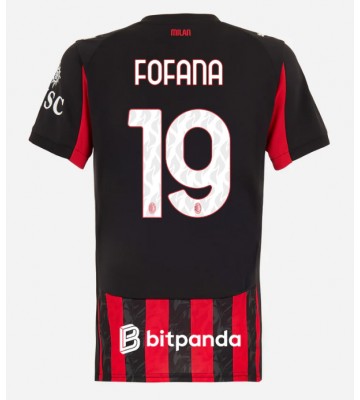 AC Milan Youssouf Fofana #19 Replika Hjemmebanetrøje Dame 2025-26 Kortærmet